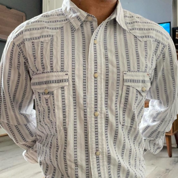 Lucky Brand | Shirts | Lucky Brand Aztec Long Sleeve Western Pearl Snap ...